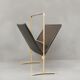 Magazine holder 60s in metal and imitation leather