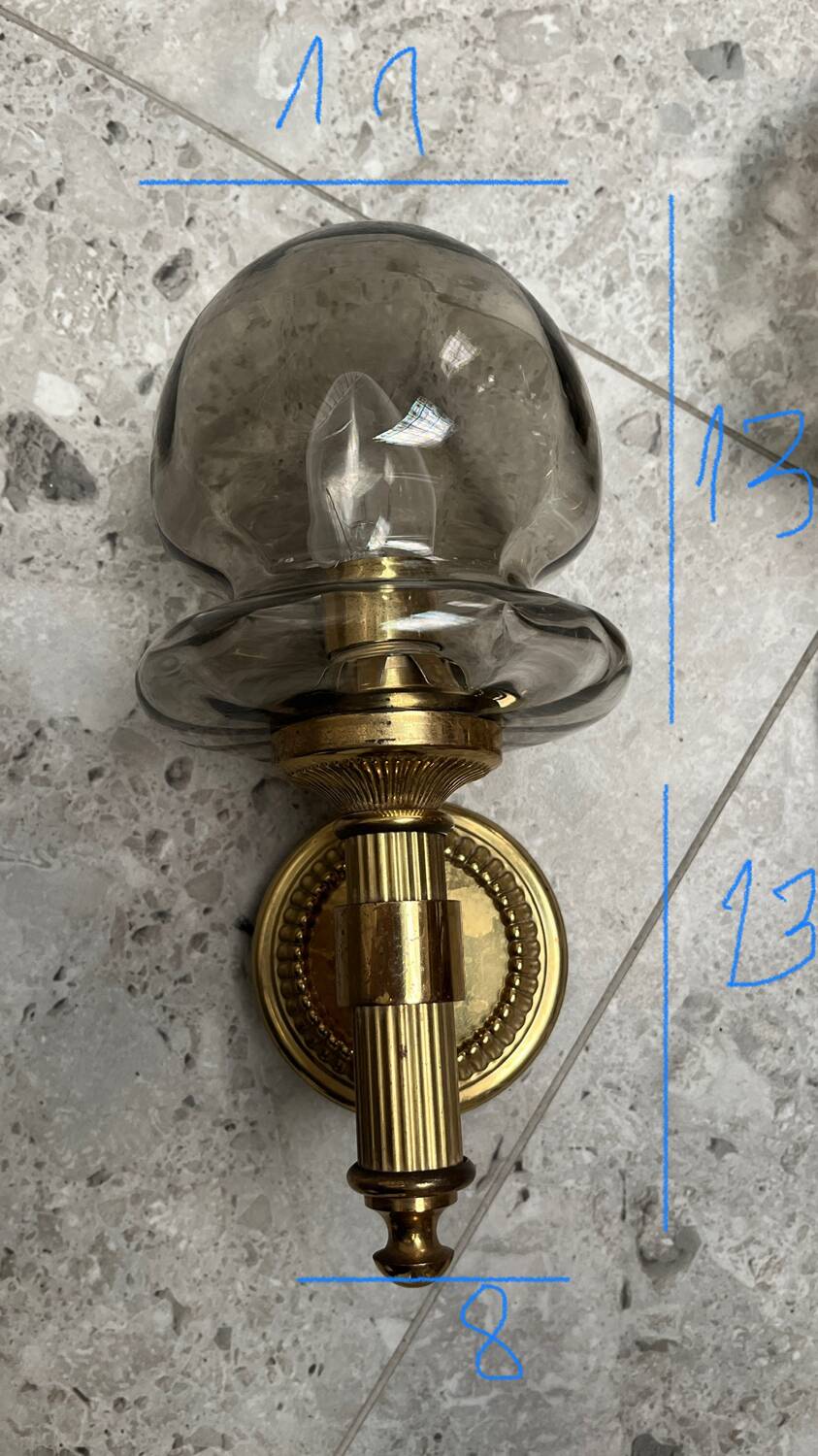 Pair of brass wall lights