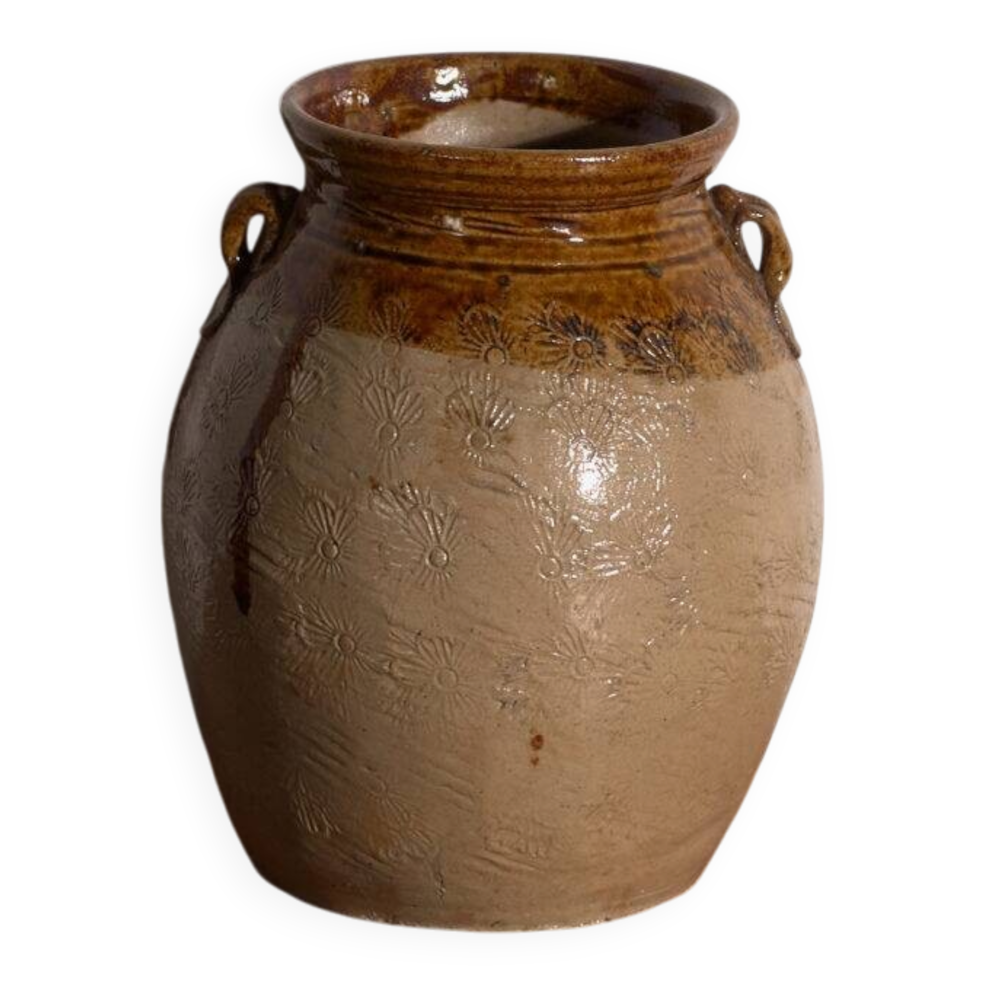 Ancient Chinese glazed stoneware vase – China, circa 1900