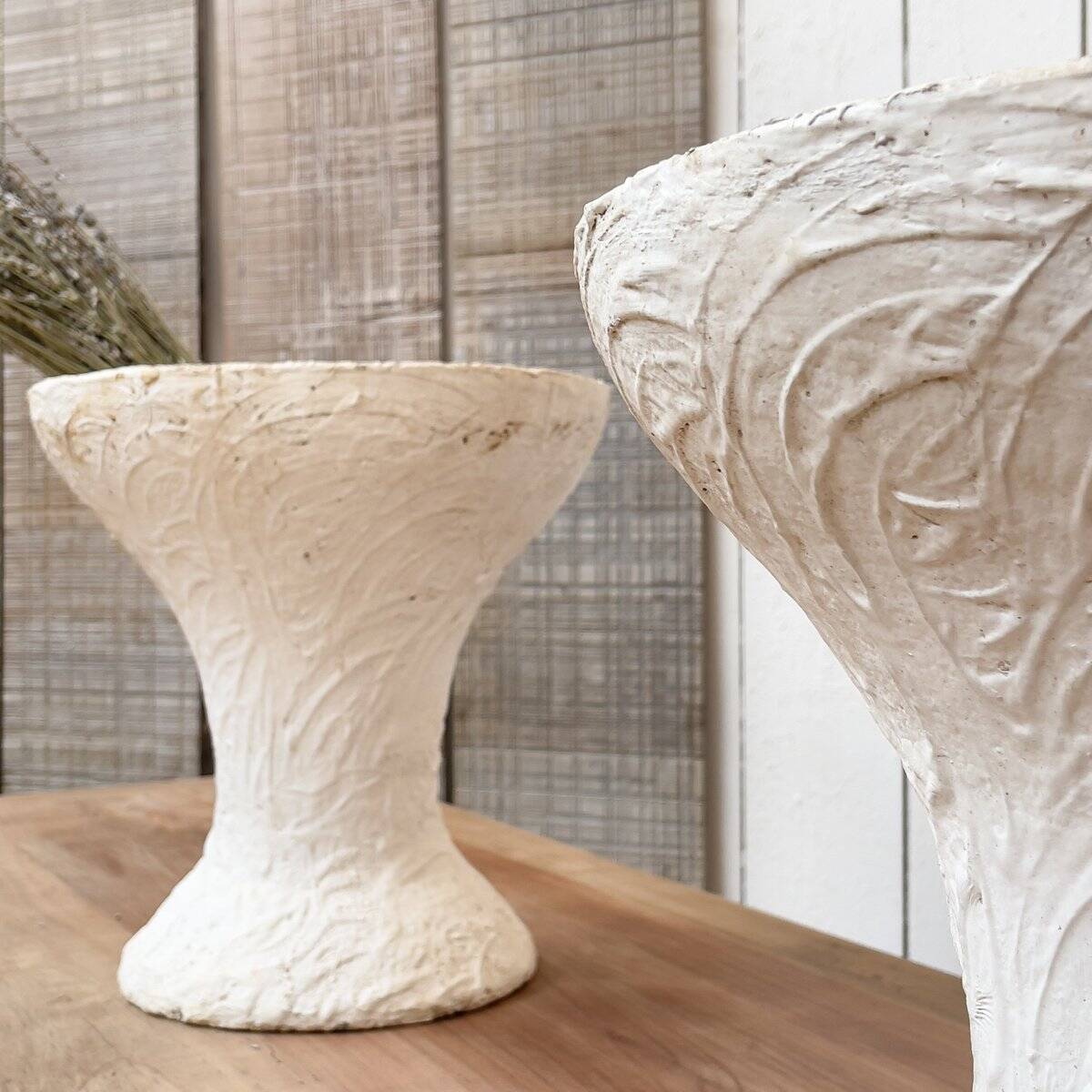 Concrete Garden Vases, 1950s, Set of 2