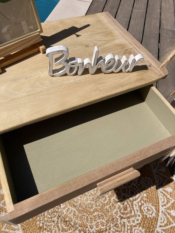 Buffet parisien (confiturier) hetre brut / tiroir