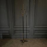 1960 floor lamp on gold metal winged base with black barrel