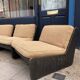 2 carl straub modular lounge armchairs vintage 1970s boucle sofa midcentury 1960s
