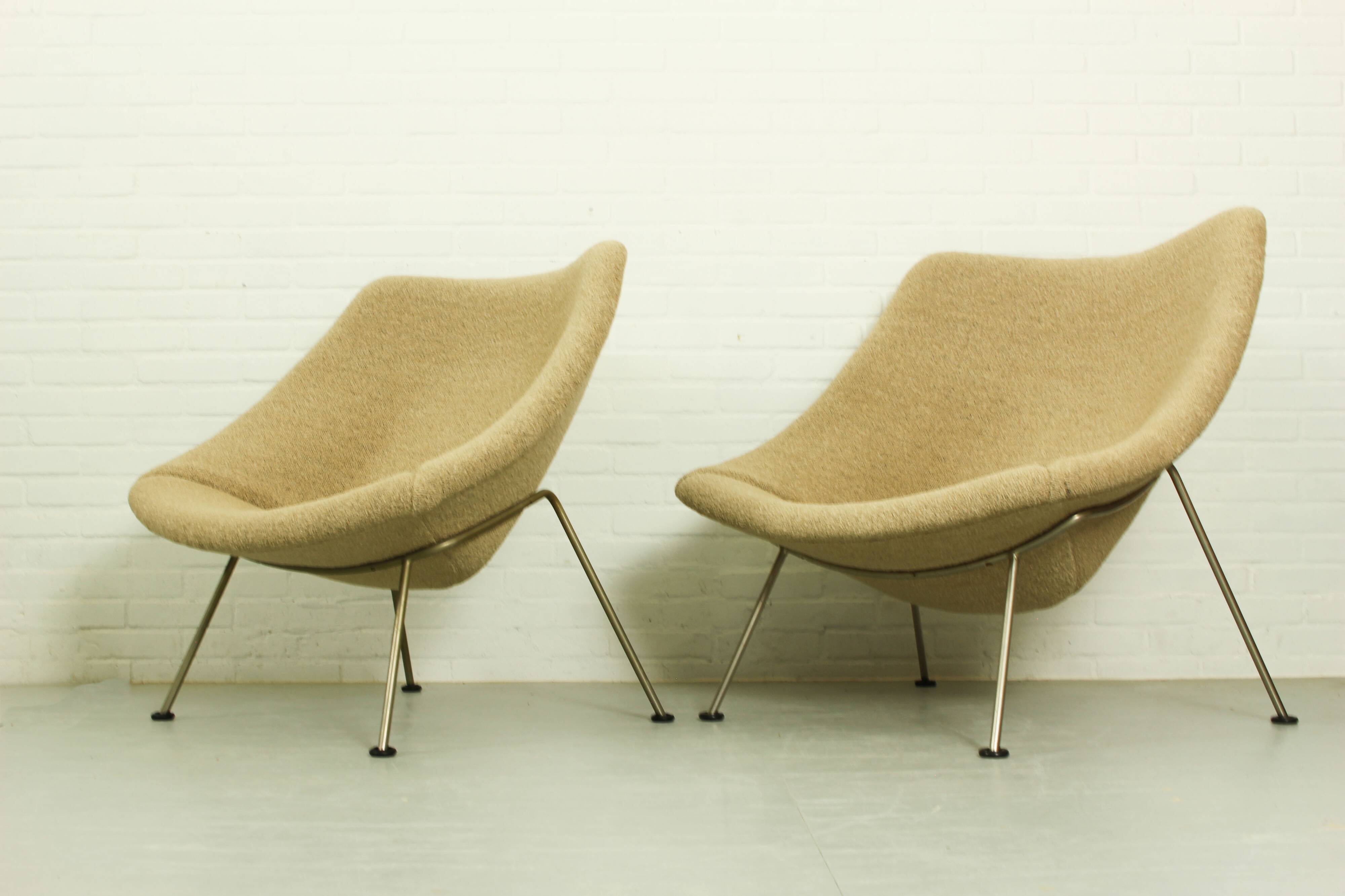 Set of Vintage Oyster Chairs by Pierre Paulin for Artifort, 1960s