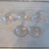 Ensemble de 5 verres à Wisky signés " Sèvres Cristal France"
