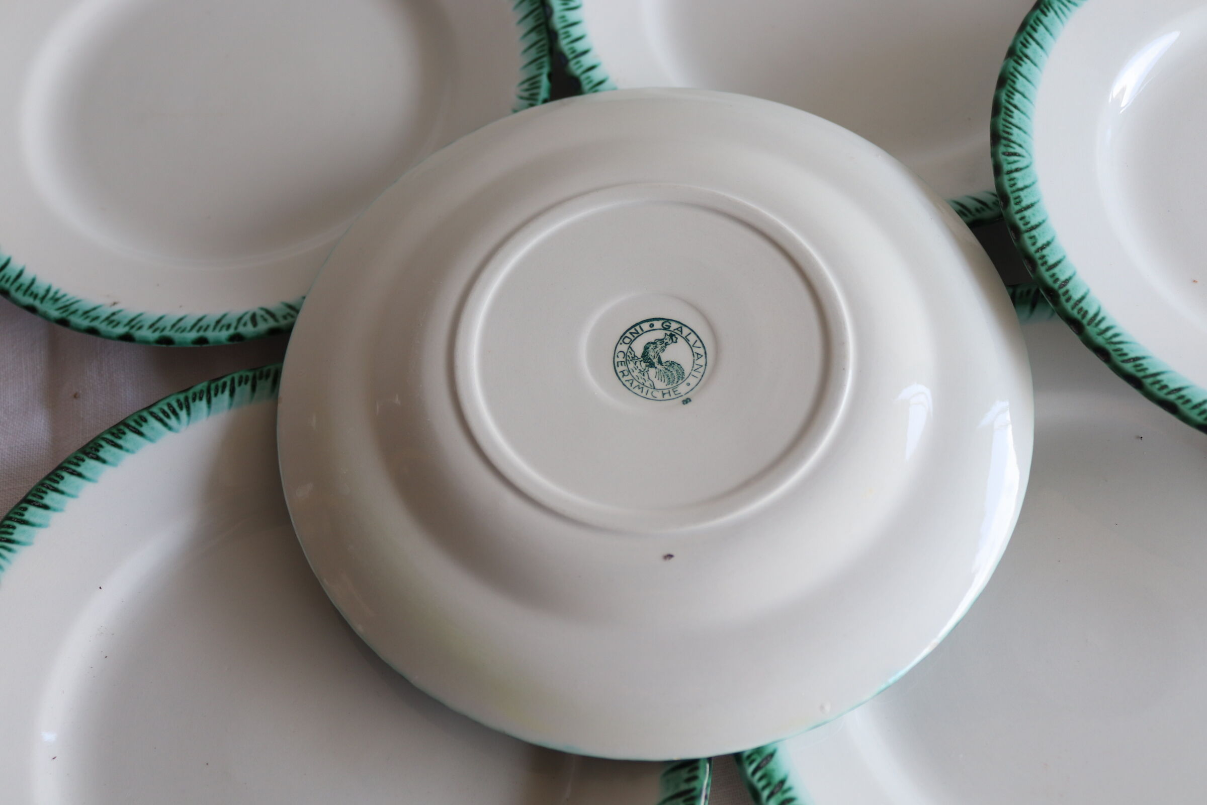 8 dessert plates Galvani Italy