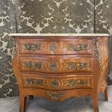 Louis XV style chest of drawers in marquetry
