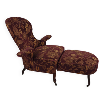 Fauteuil inclinable réglable du début du 20e siècle par Drevette L.M., vers 19