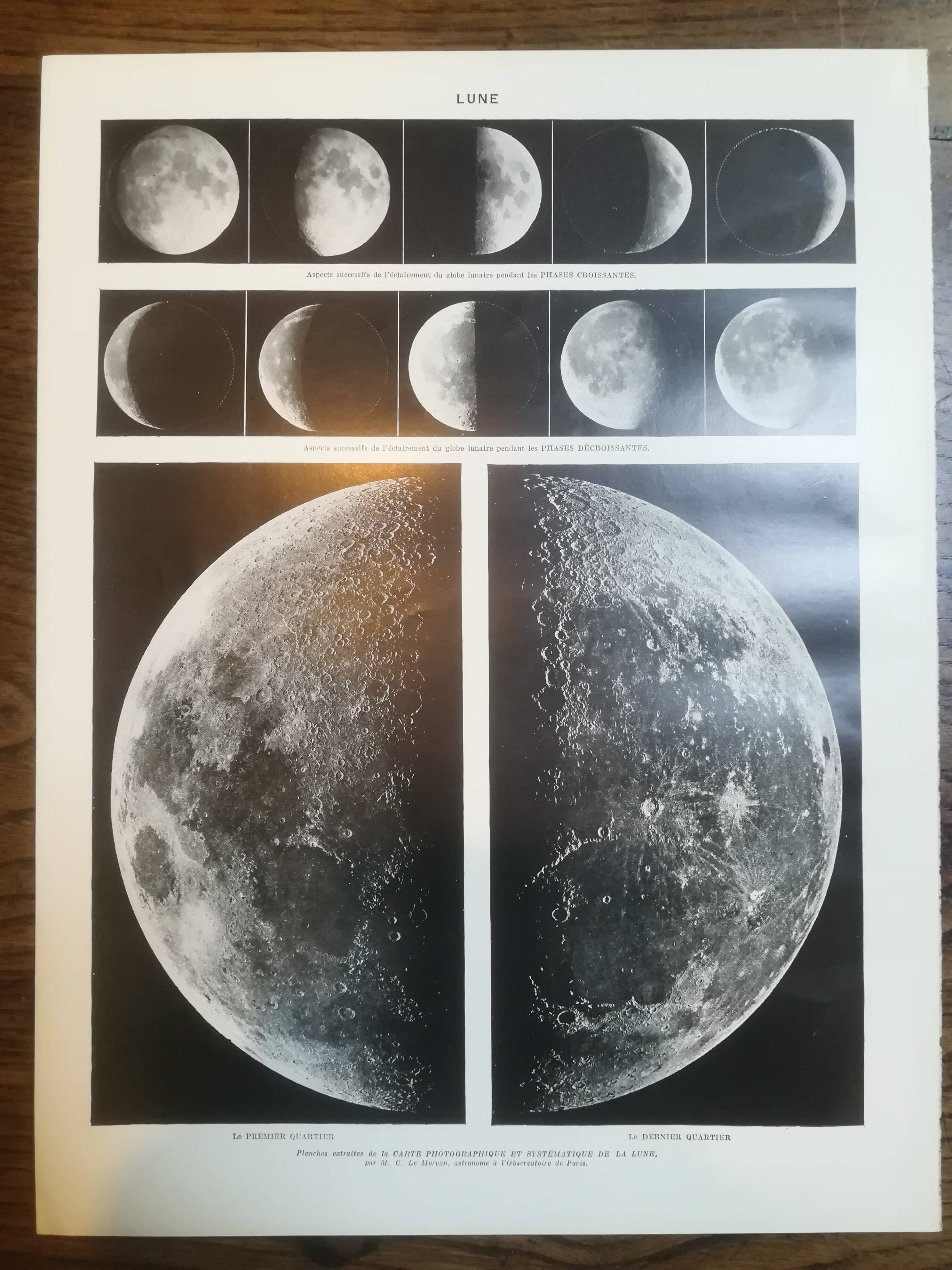 Lithograph of the moon from 1928