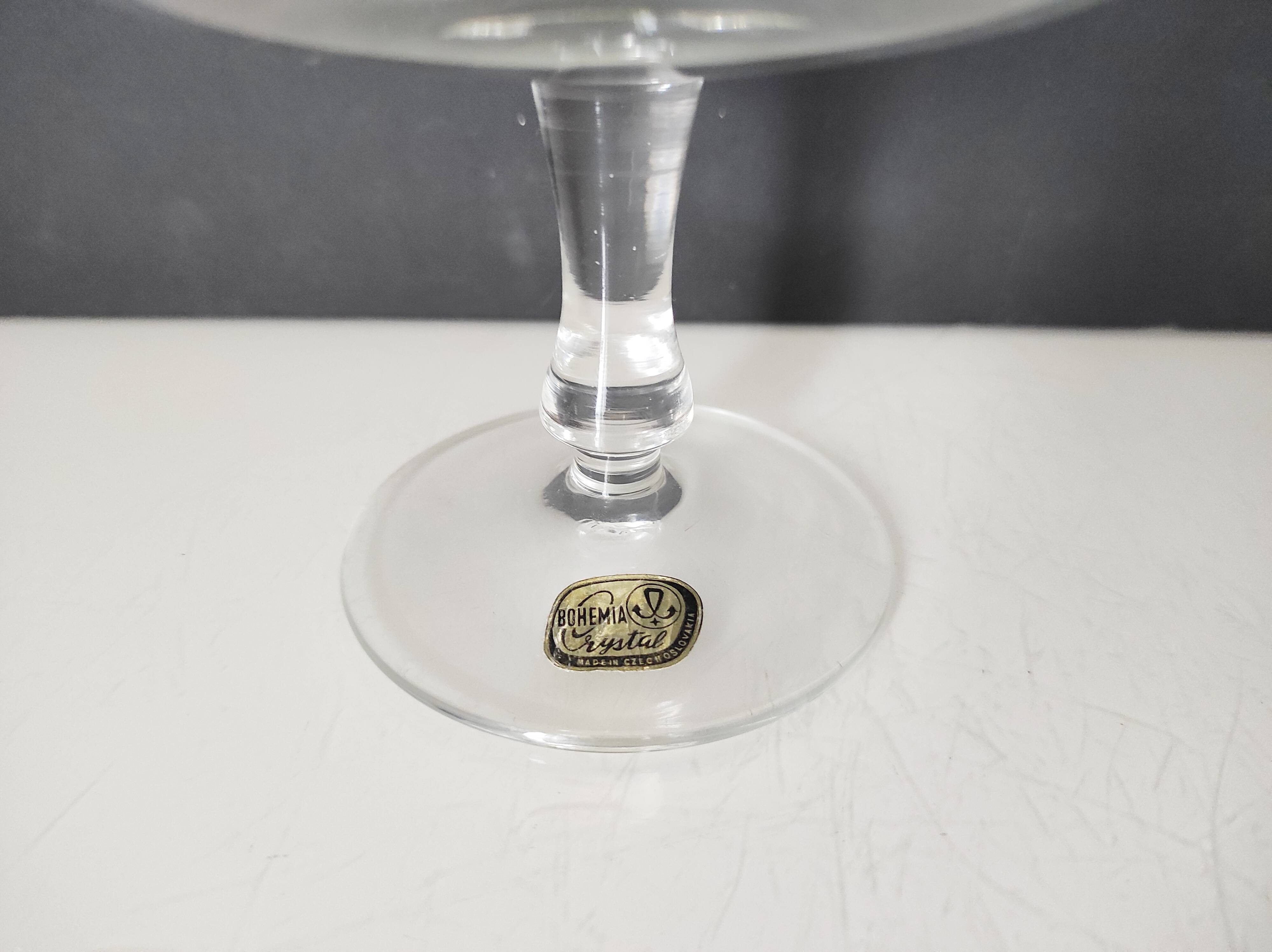 Bohemian crystal stemmed bowl