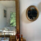 Miroir ovale en bois doré, style Napoléon III