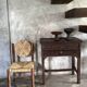 Antique Indonesian teak workbench with two drawers and stretcher H89.