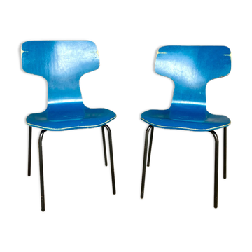 Set of 2 children's chairs by Arne Jacobsen for Fritz Hansen