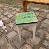 Tabouret en bois upcyclé "Paris"