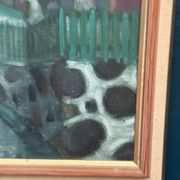 Original Swedish Oil on Canvas – “Stryket, Nordingrå” – Signed – Dated 1959 – Vintage & Framed – 52 × 44 cm (20.5" × 17.3")