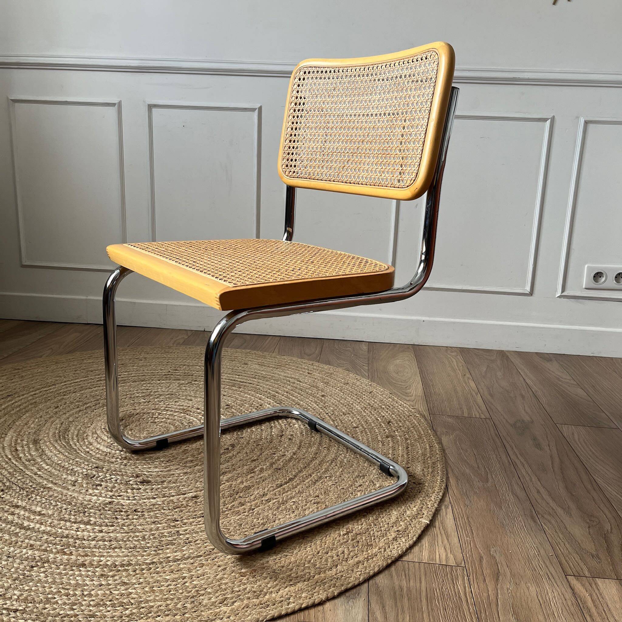 Breuer chair in light wood and cane