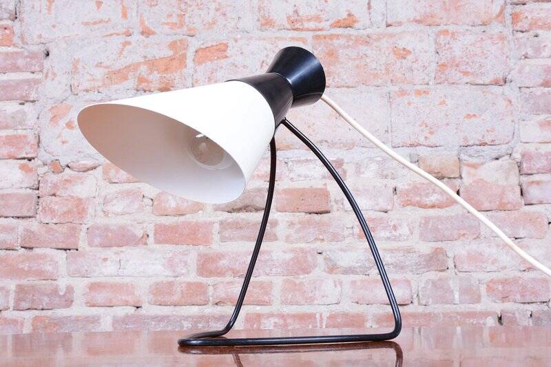 Mid-Century Czech Metal Table Lamp attributed to J. Hůrka for Napako, 1950s