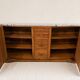 Art Deco buffet in fluted wood and veined marble