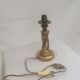 Golden bronze lamp, decorated with chiseled bronze with leaf motifs