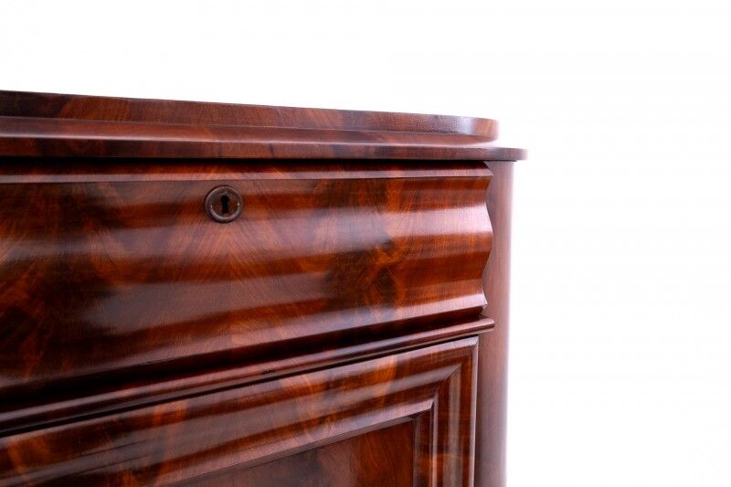 Antique corner chest of drawers, Northern Europe, circa 1880. After renovation.