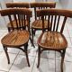 Suite of 4 chairs of Bistrot Baumann vintage 1930