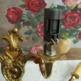 Appliques bronze anciennes style rocaille