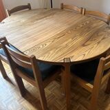 Table à manger champagne et 6 chaises normandie estampillée maison regain