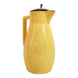 Ceramic orangeade or lemonade pitcher with cracked effect from the 1960s