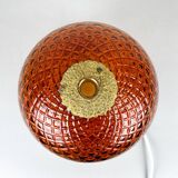 1960's Glass & Brass Table Lamp by Jablonec Glassworks, Czechoslovakia