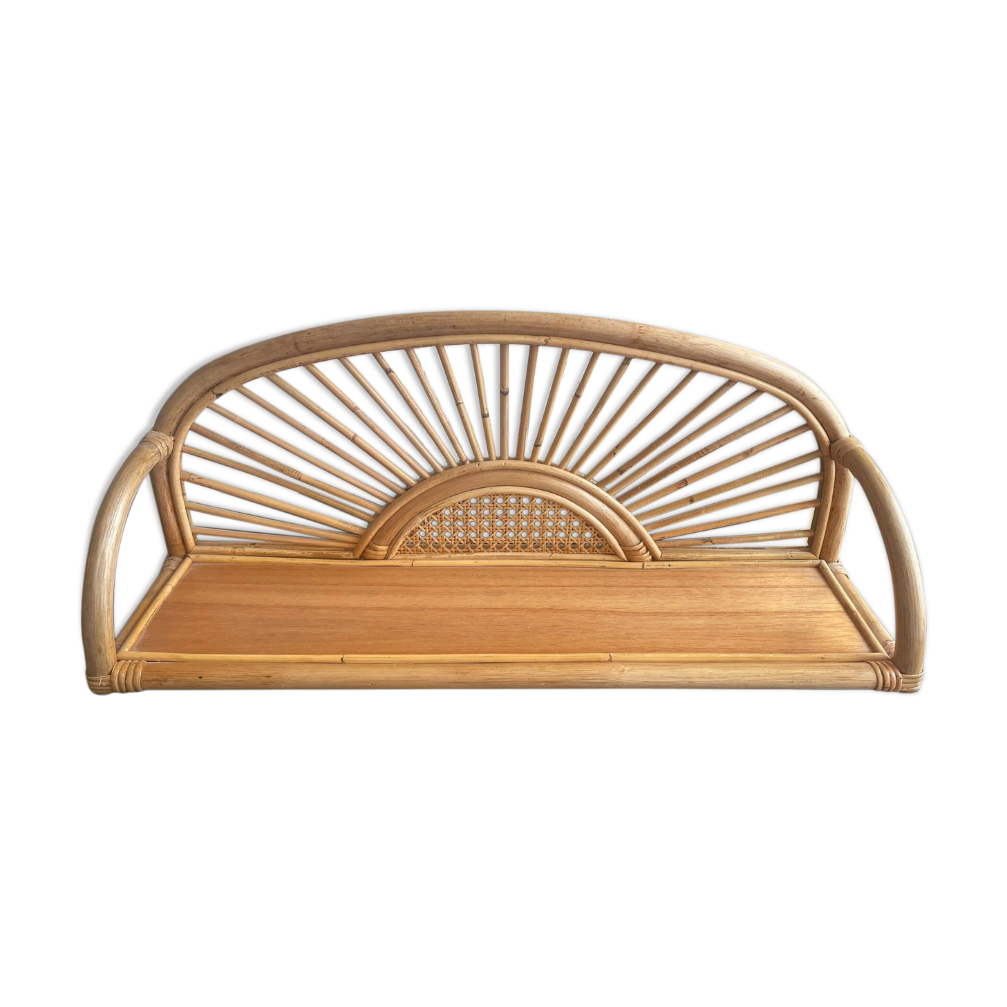 Rattan shelf