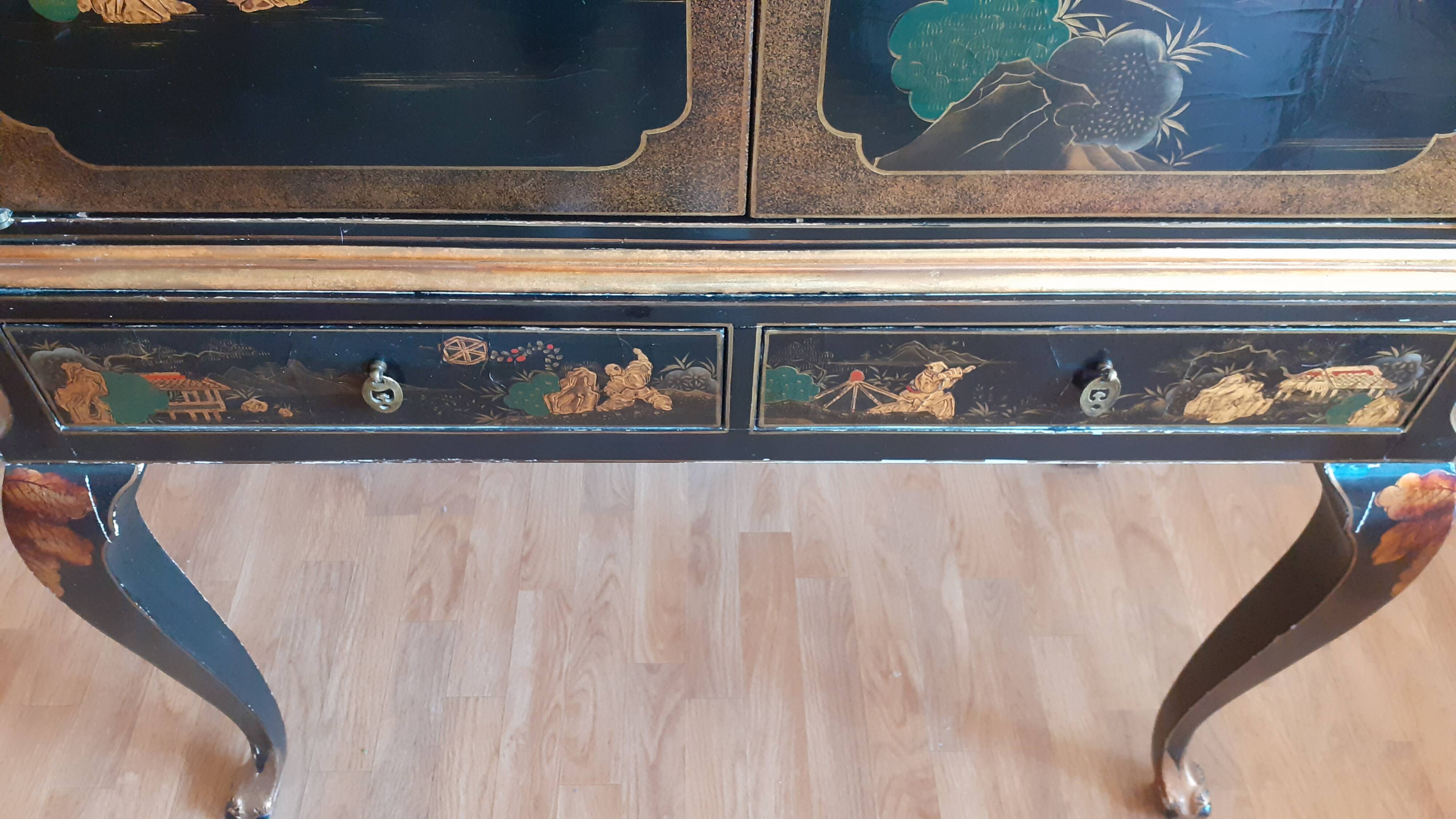 Meuble style chinois laqué