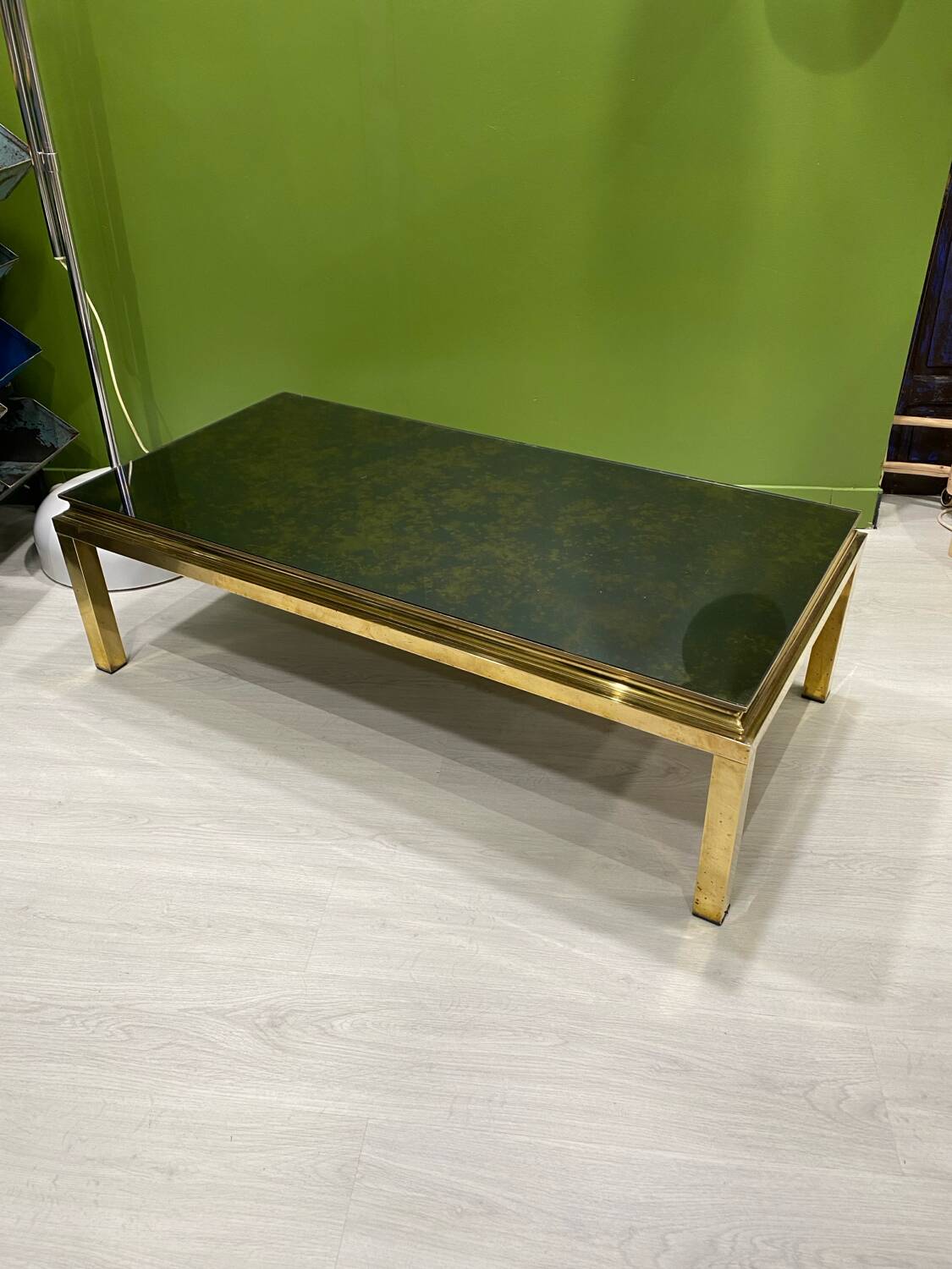 1970s eglomised glass coffee table