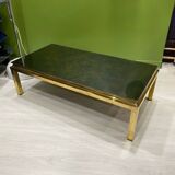 Table basse verre eglomisé 1970
