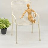 Chaise grillage métal grillage Rio Ému enfant vintage design