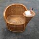 Bench rattan armchair model tablet phone 1960