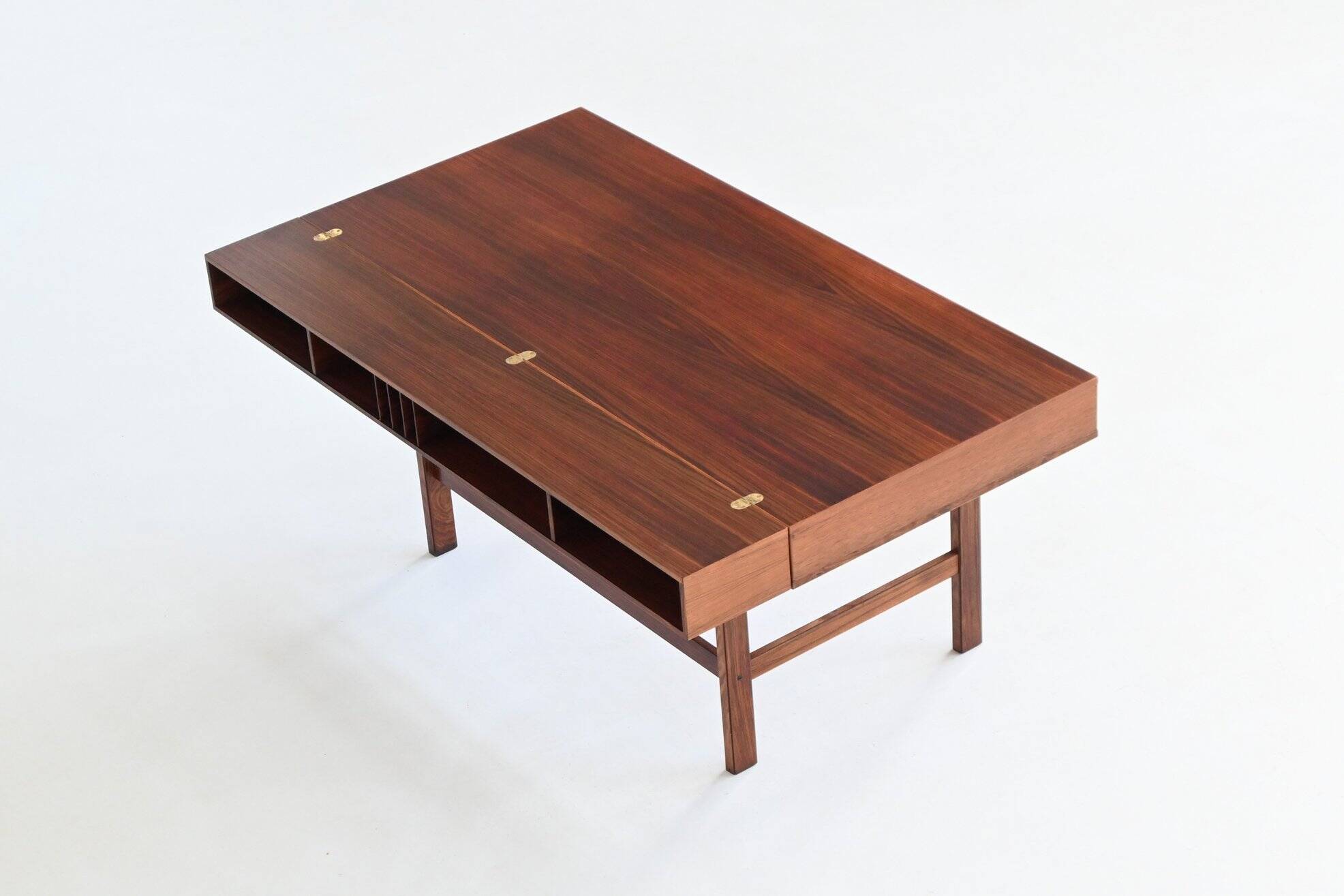 Bureau Peter Lovig Flip-Top Partners en palissandre, Lovig, Danemark, 1960