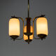 Art Deco Three-flamming Chandelier, 1940s