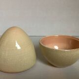 Candy box in the shape of an egg cracked ceramic