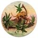 Large wall plate in ceramic with relief decoration