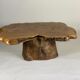 Salon table in racine vernie