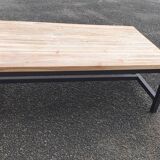 Wood and metal coffee table