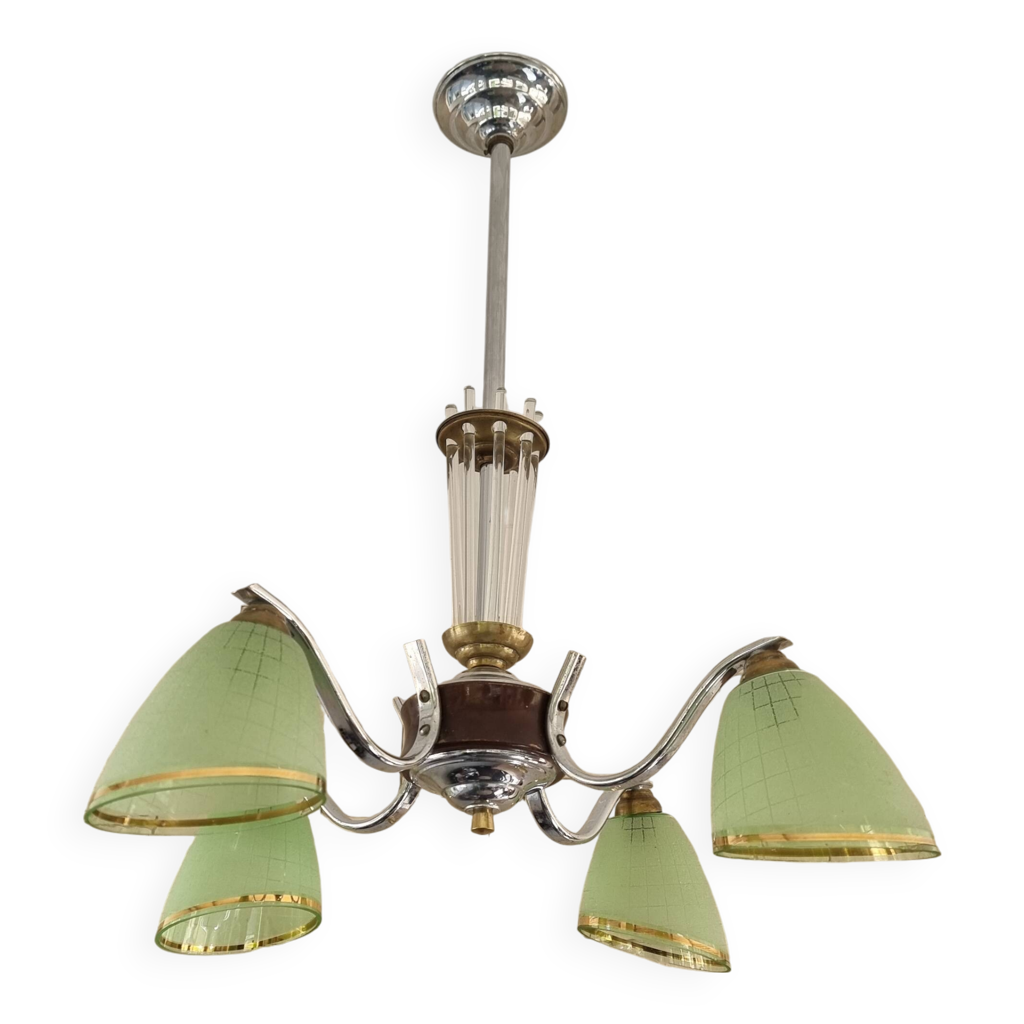Superb Italian chandelier from the 40s.
