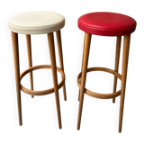Pair of tapered leg bar stools