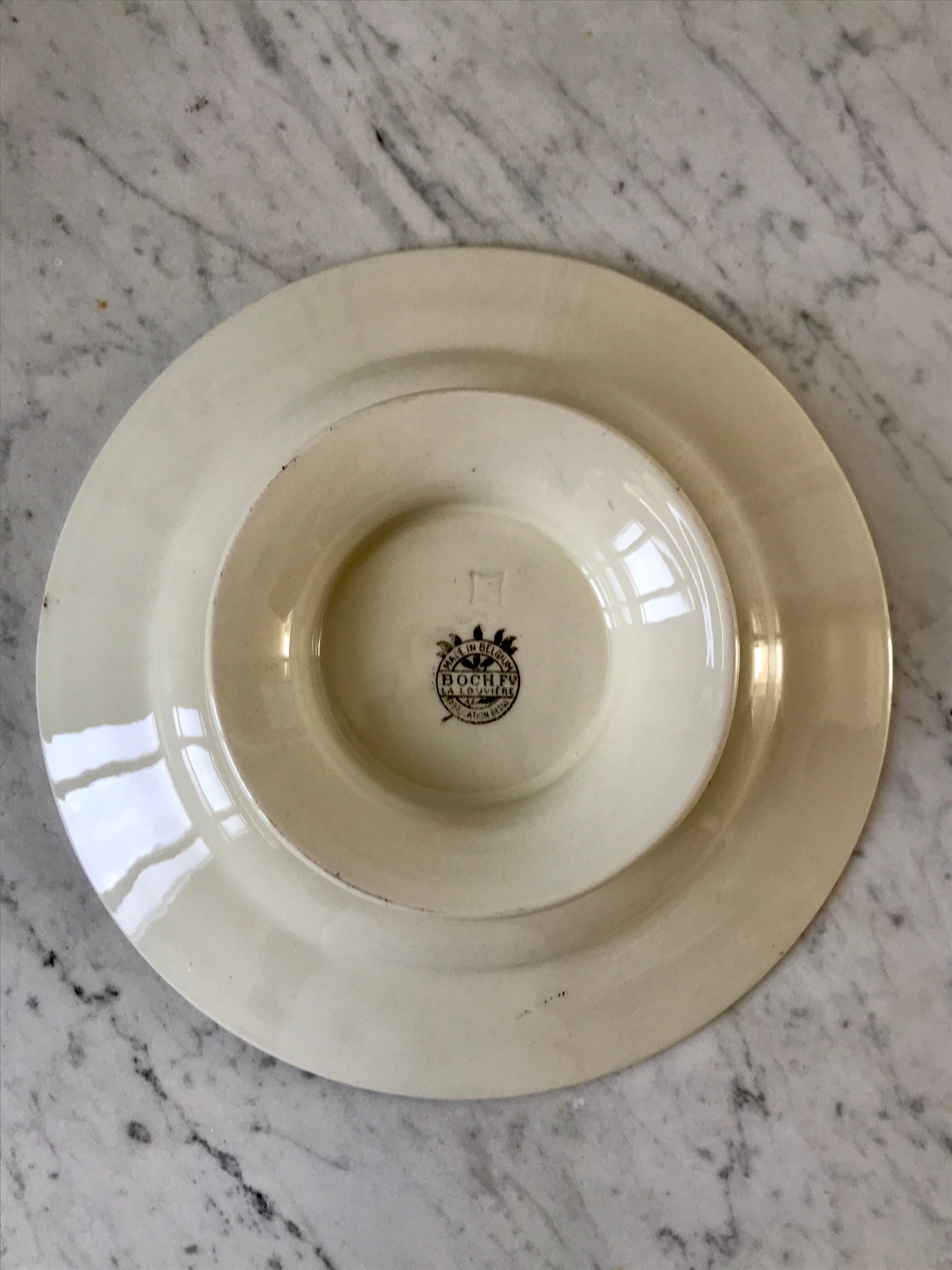 stocking compotier / serving dish Villeroy & Boch La Louvière Belgian manufacture in Iron Earth early