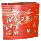 Curved red Chinese furniture