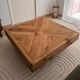 Raw wood coffee table