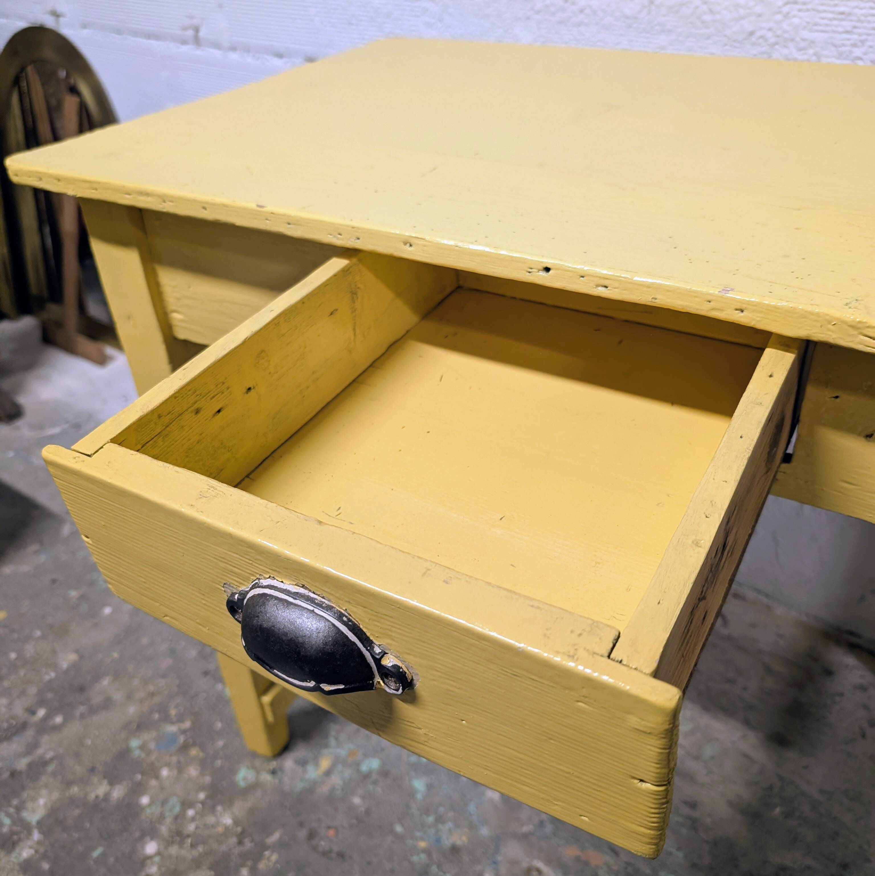 Yellow vintage table