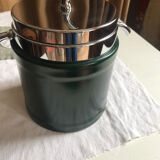 Ice bucket 1970 green leather