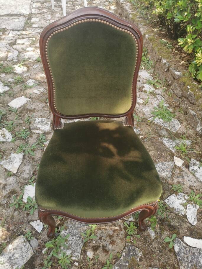 Chaise velours empire