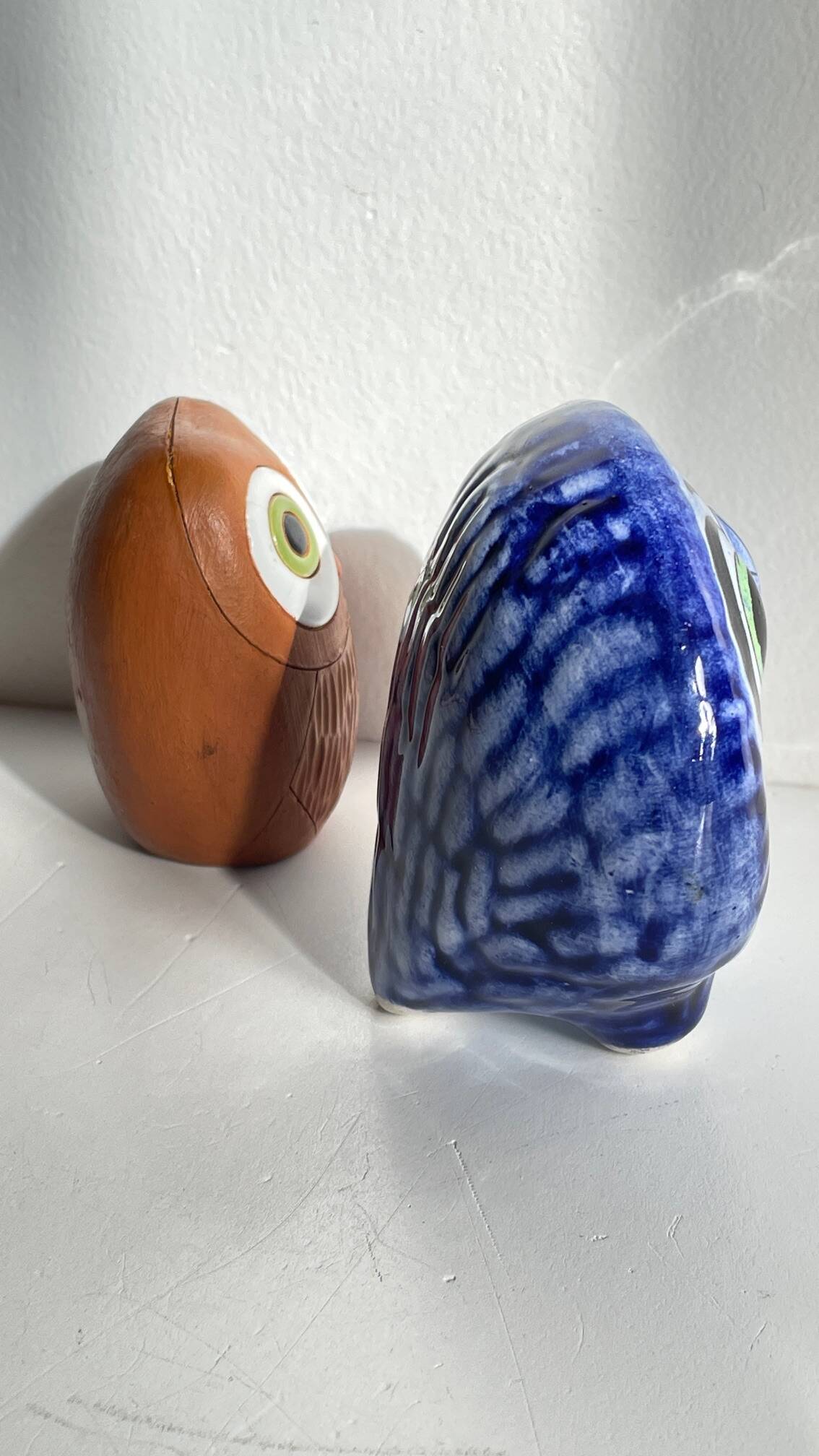 Vintage Handmade Ceramic Owls